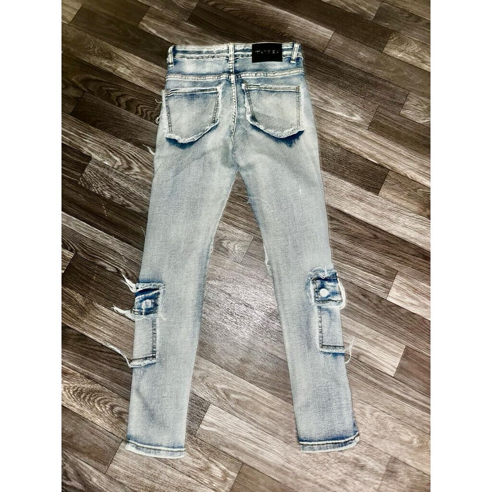 Waimea street‎ wear Light Denim Skinny Fit Jeans Distressed  boys 10 EUC